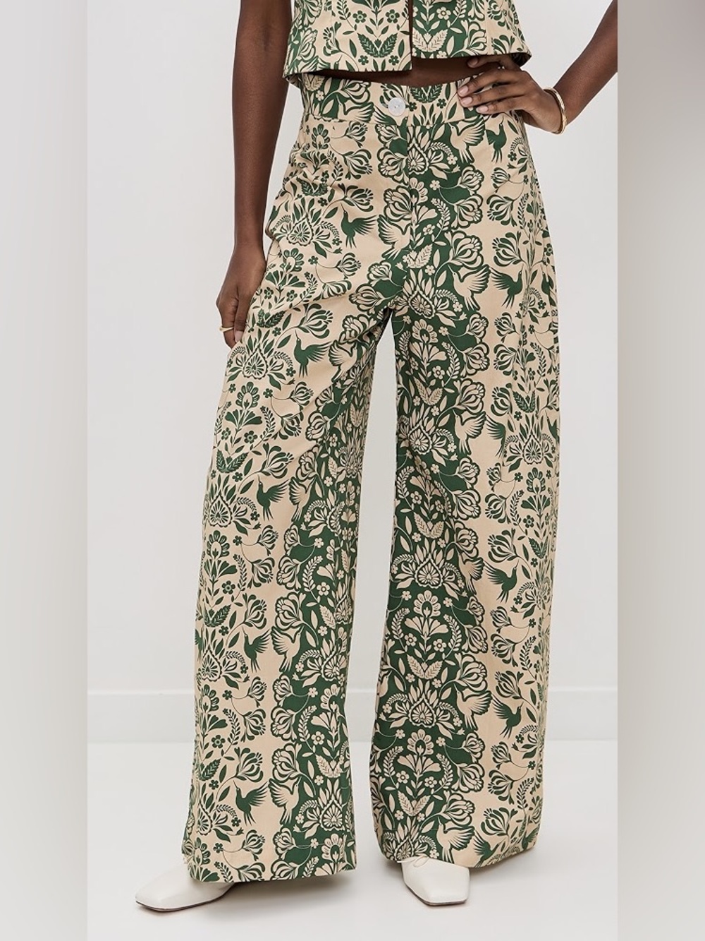 NWT The Lulo Project Printed Wide Leg Pants - Picture 4 of 4